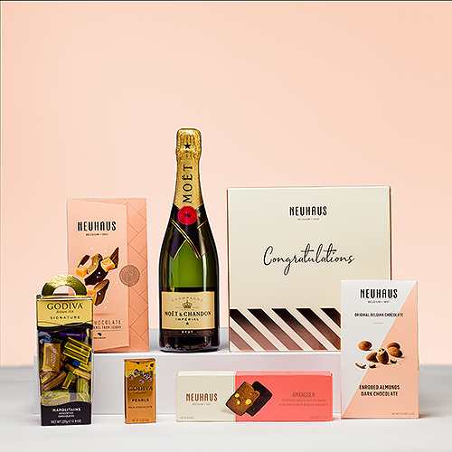 Moët & Premium Chocolates Congratulations Gift Box