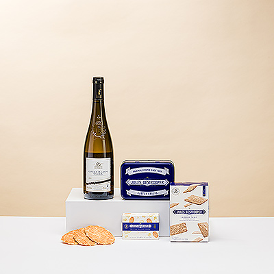 Un vin blanc français frais est le compagnon idéal d'une délicieuse collection de biscuits Jules Destrooper, quelle que soit l'occasion.