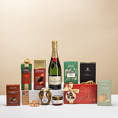 Pour Noël 2024, nous sommes fiers de présenter cette édition spéciale de notre best-seller Ultimate Gourmet associé au luxueux champagne Moët & Chandon!