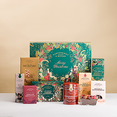 Déballez les joies de la saison avec le coffret cadeau Festive Celebration de Cartwright & Butler, un merveilleux assortiment de friandises de Noël qui ne manqueront pas d'égayer leurs célébrations.