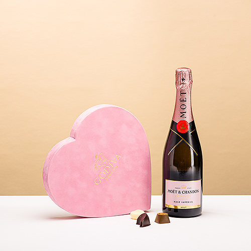 Godiva Coeur avec Moët & Chandon Rosé