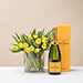 Yellow Tulips & Champagne Veuve Clicquot [01]